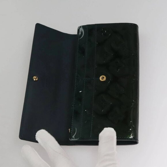 LOUIS VUITTON Vernis Portefeiulle Sarah Long Wallet Bluenuit - Picture 6 of 16